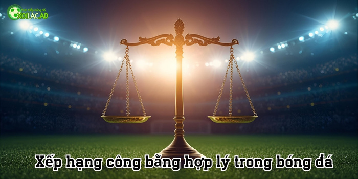 Việc xếp hạng tạo cán cân công lý khi đá bóng